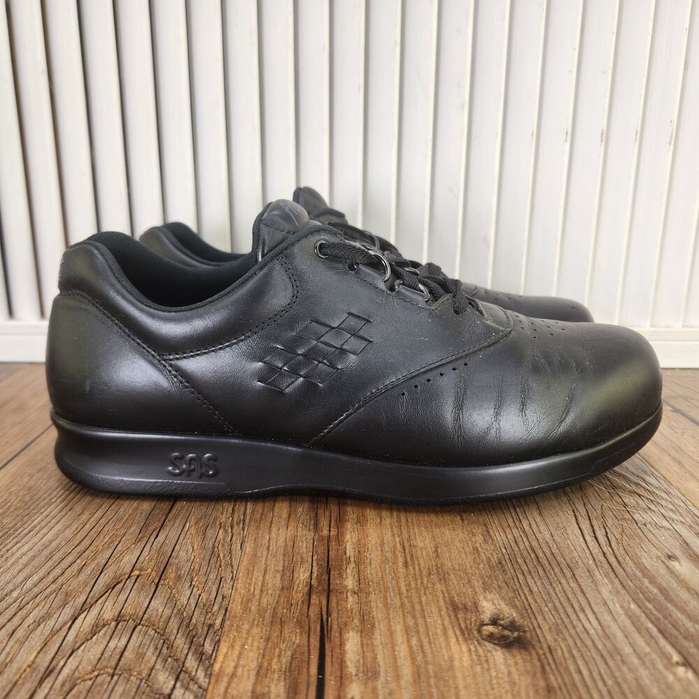 SAS Free Time Womens Size 9 Wide Black Leather Tripad Comfort Walking Shoes USA